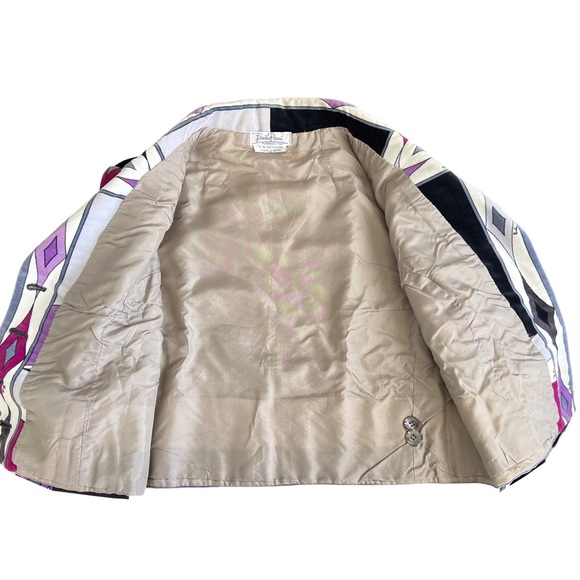 Vintage 70s Emilio Pucci Cropped Velvet Jacket/Blazer - Picture 10 of 13
